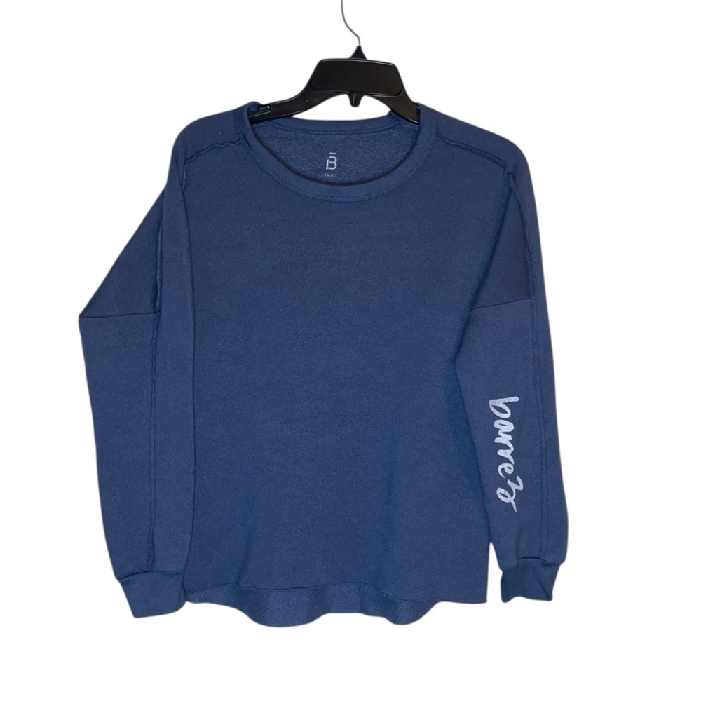 Barre Blue Crewneck Sweatshirt Small Athleisure Yoga Lounge Pullover